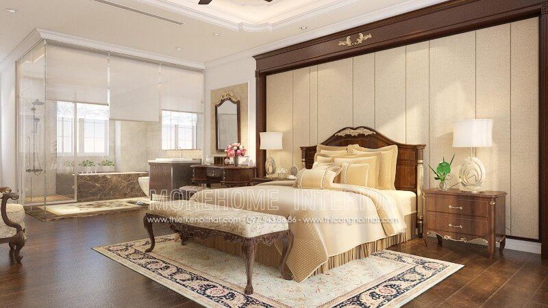 Mẫu giường ngủ cổ điển được làm từ chất liệu gỗ óc chó vừa sang trọng, với những đường nét thiết kế tỉ mỉ, phong cách cổ điển đậm chất Á Đông mang đến không gian mới mẻ cho phòng ngủ